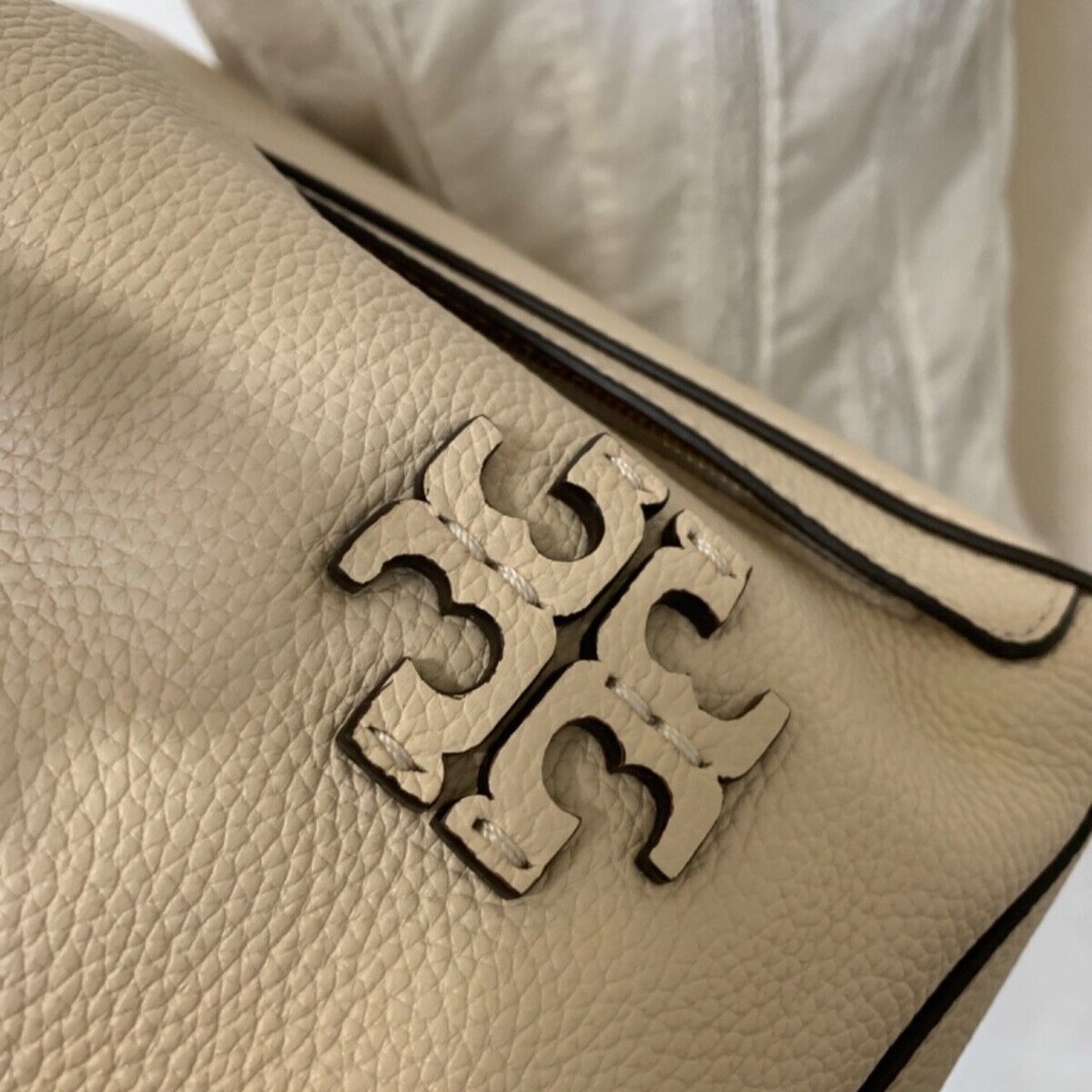 NEW Tory Burch Mcgraw Dragonfly Brie Cream Leather Oversized Shopper Tote Bag - Picture 16 of 16